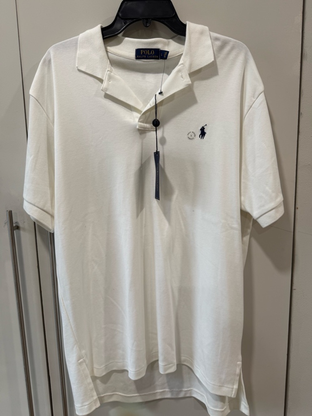 Ralph Lauren Men’s White Polo with Navy Pony